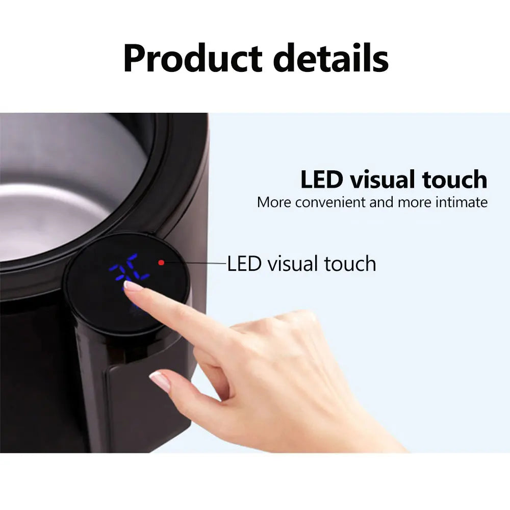 Copo inteligente quente e frio com toque visual LED para maior conveniência e intimidade