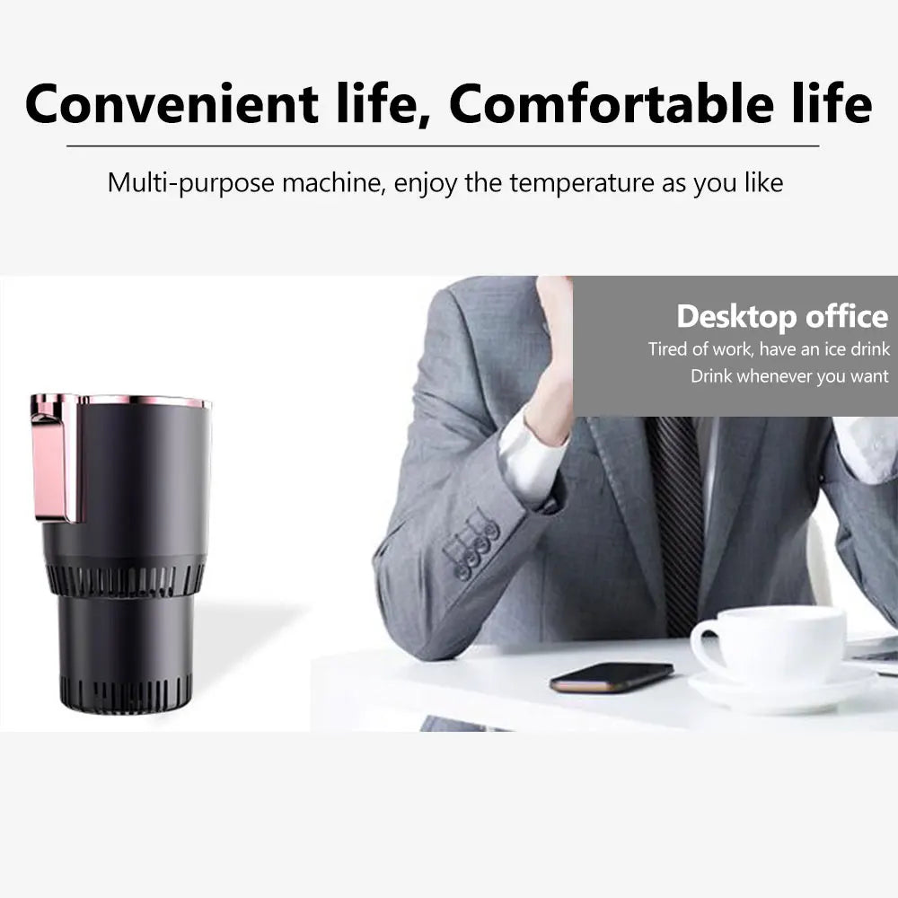 Copo inteligente quente e frio com design moderno, ideal para escritório e uso diário