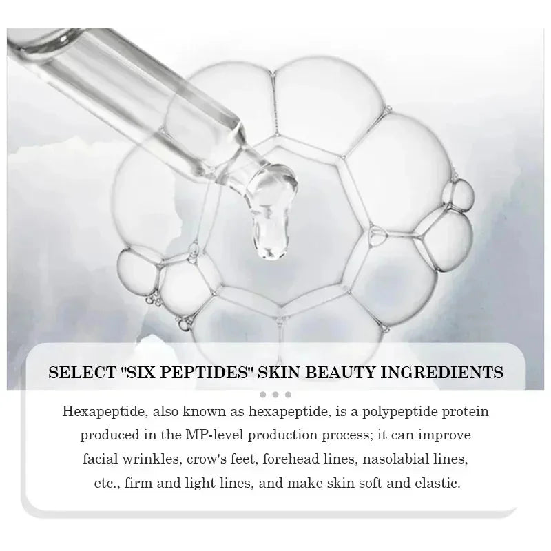 Sérum de creme facial removedor de rugas com hexapeptídeo para melhorar a aparência da pele