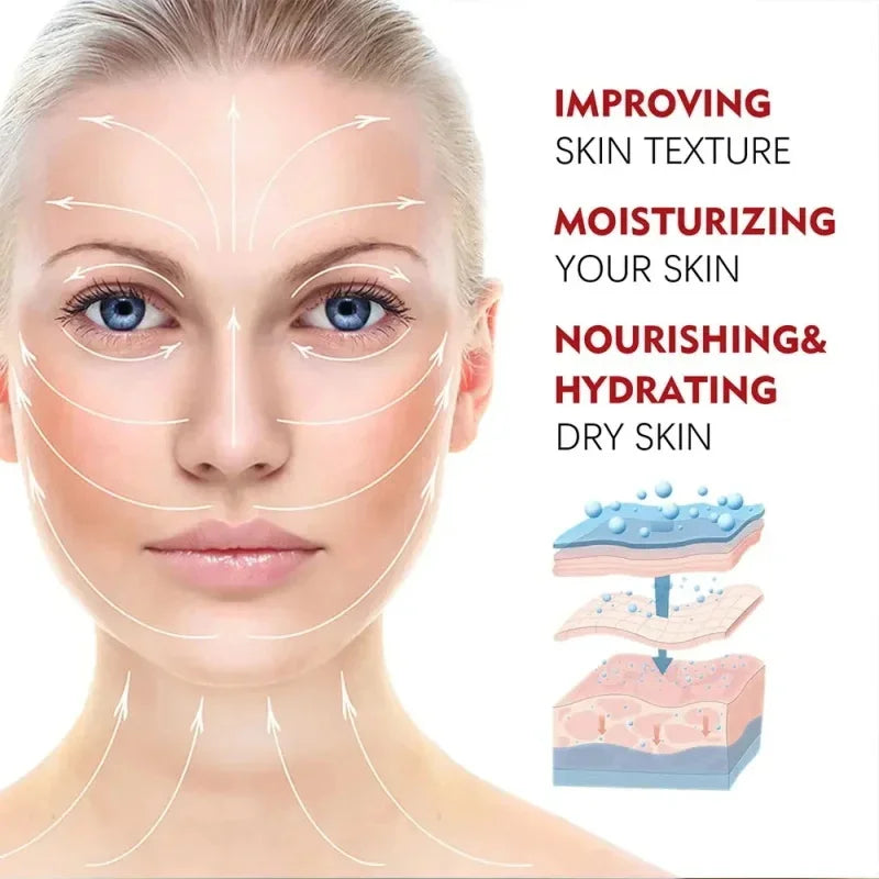 Creme facial removedor de rugas com benefícios de hidratação e melhora da textura da pele