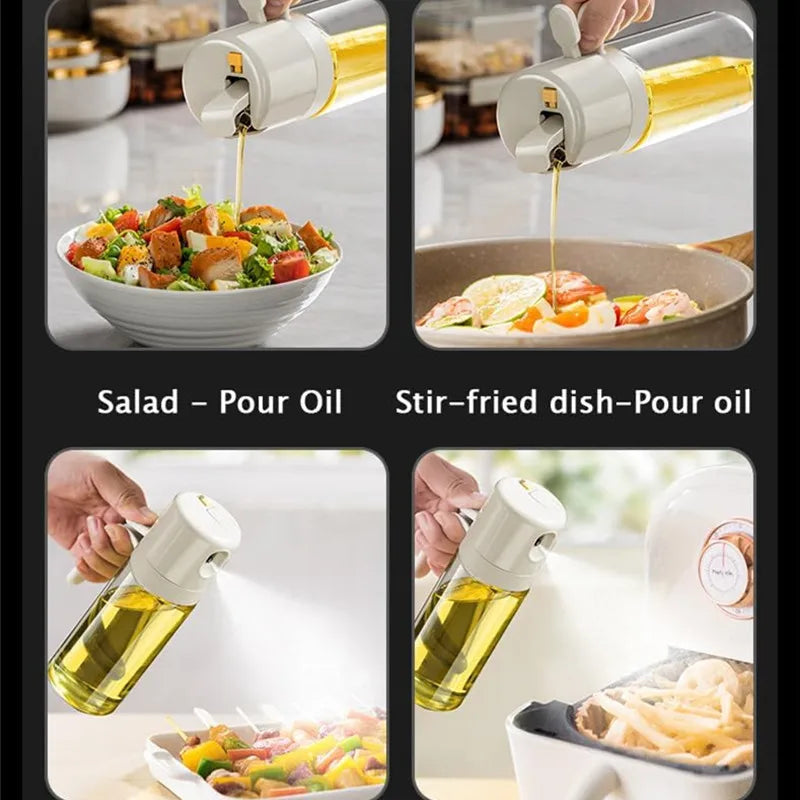 Dispensador de azeite prático para temperar saladas e pratos fritos com precisão