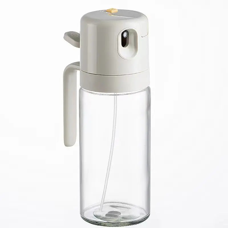 Dispensador de azeite elegante e prático em plástico transparente com bico de pressão