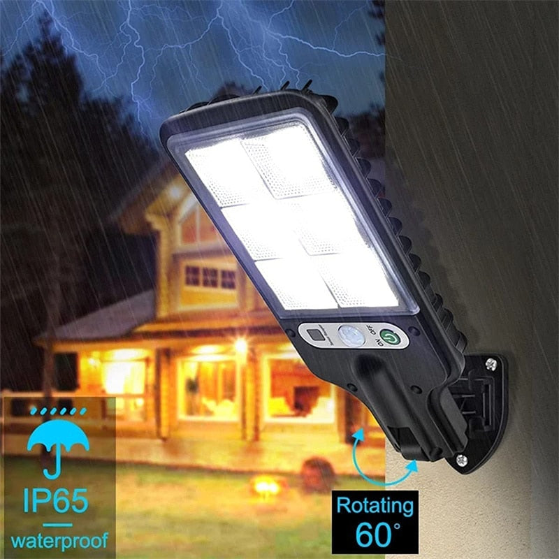Lâmpada de LED solar PDQ resistente à água com rotação de 60 graus para energia solar para ambientes externos