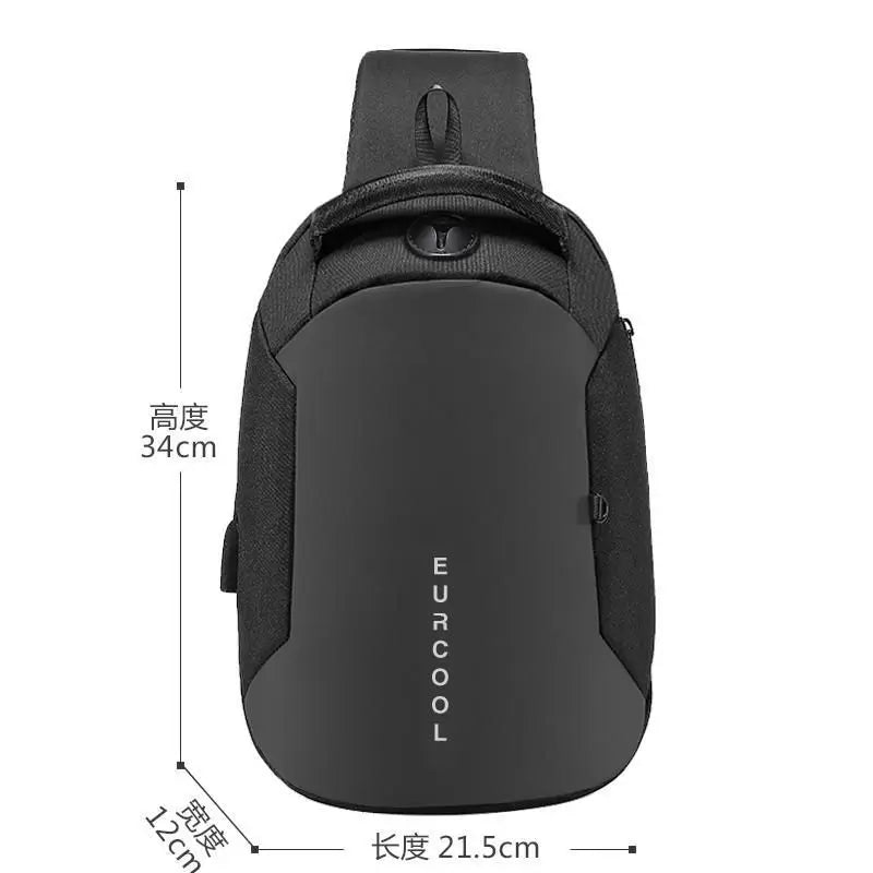 Bolsa masculina multifuncional OZUKO com design moderno e tamanho compacto ideal para o dia a dia