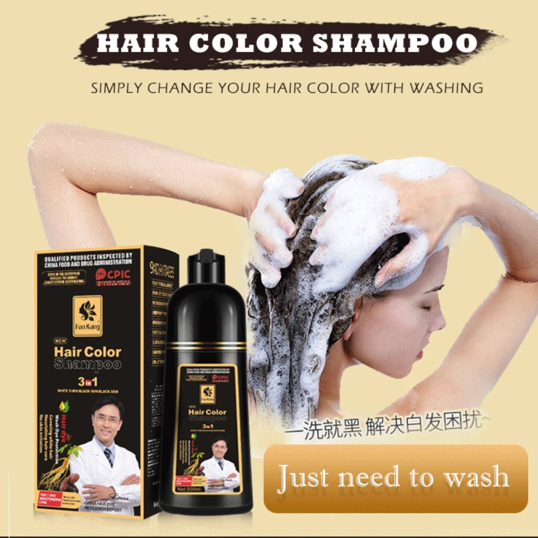 Shampoo de tintura de cabelo 3 em 1 da NOENNAME_NULL para cuidados capilares naturais