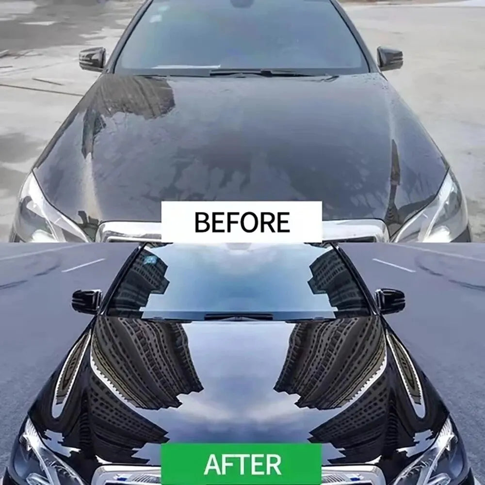 Revestimento cerâmico para pintura de automóveis da FANTASTICXML, mostrando resultado antes e depois de produto detalhamento automotivo