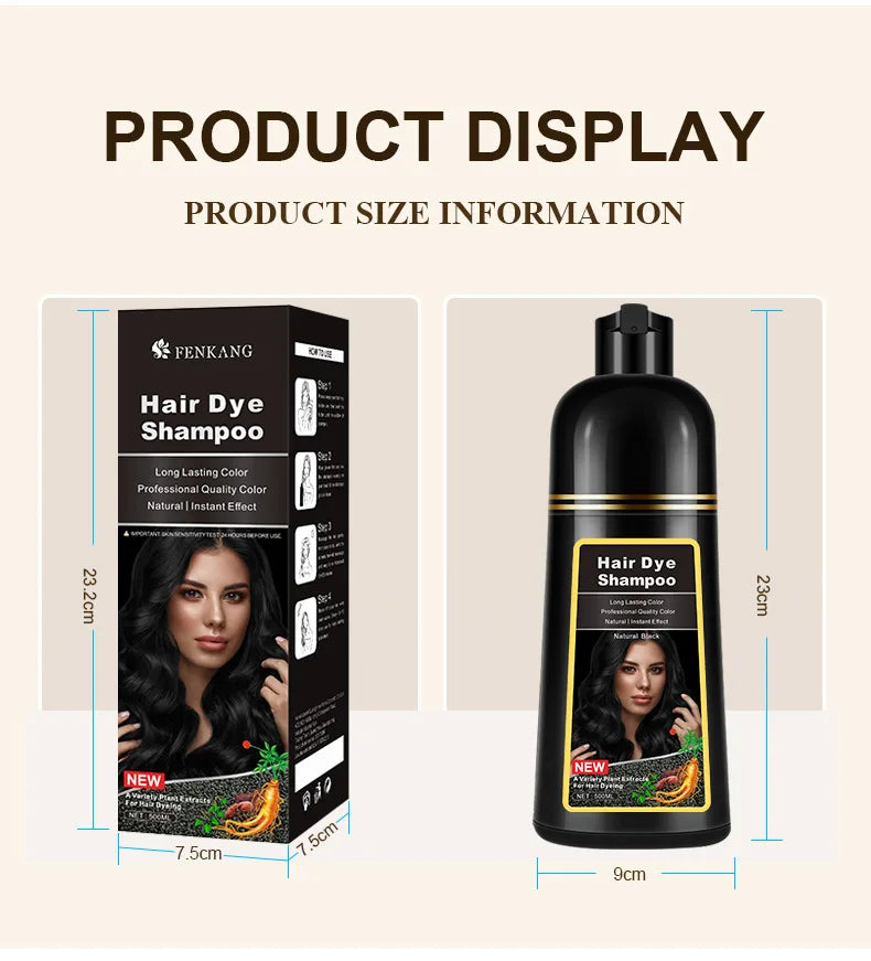 Shampoo de tintura de cabelo EELHOE com componentes herbais para coloração saudável e duradoura