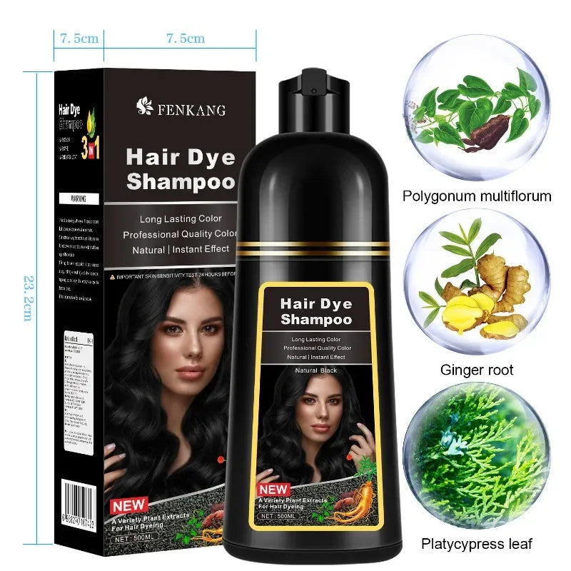 Shampoo de tintura de cabelo EELHOE com componentes herbais para cor duradoura e natural