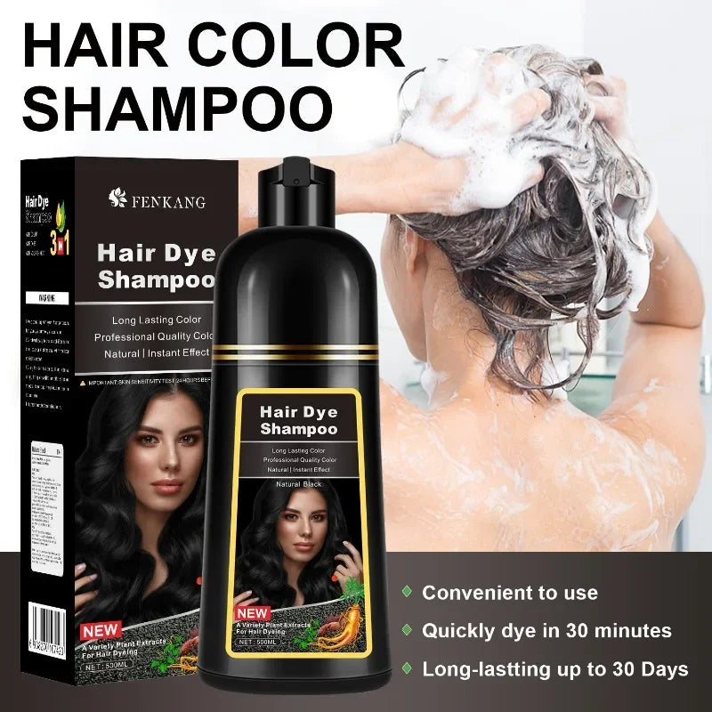 Shampoo de tintura de cabelo com componentes herbais da EELHOE, fácil de usar e efeito duradouro