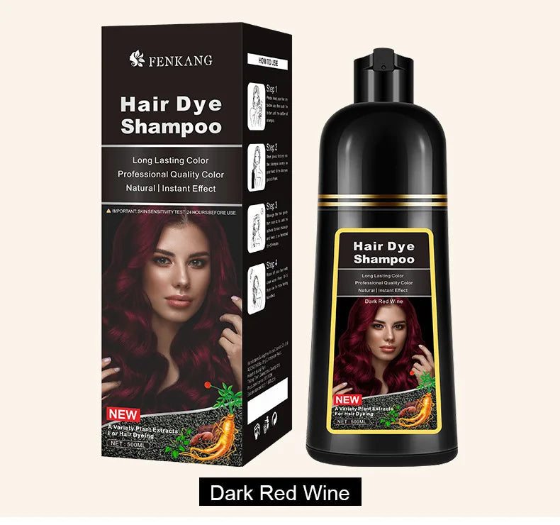 Shampoo de tintura de cabelo com componentes herbais EELHOE em embalagem com efeito instantâneo e cor duradoura