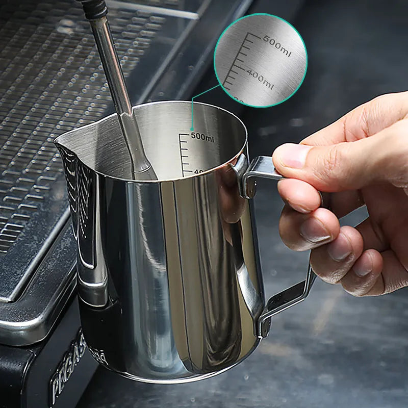 Jarra de leite e café PERFFEE em aço inoxidável, ideal para ferramentas barista profissionais