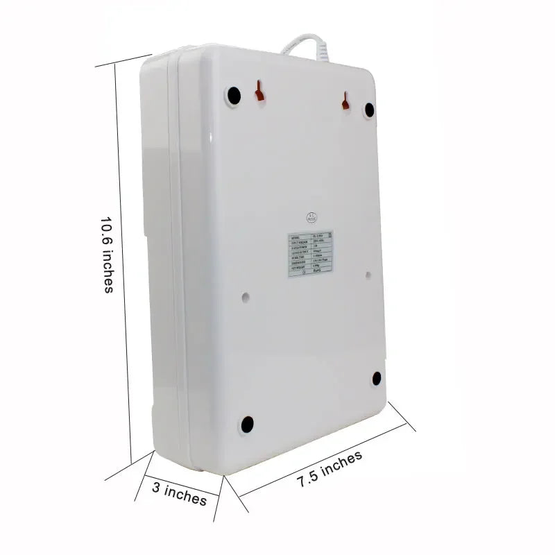 Filtro de água ozonizador ALANCHI em branco, design compacto e moderno, ideal para purificação de ar