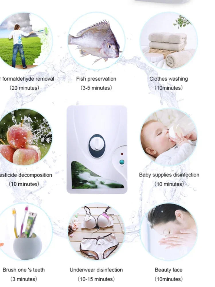 Filtro de água ozonizador ALANCHI para purificação do ar e desinfecção rápida de objetos