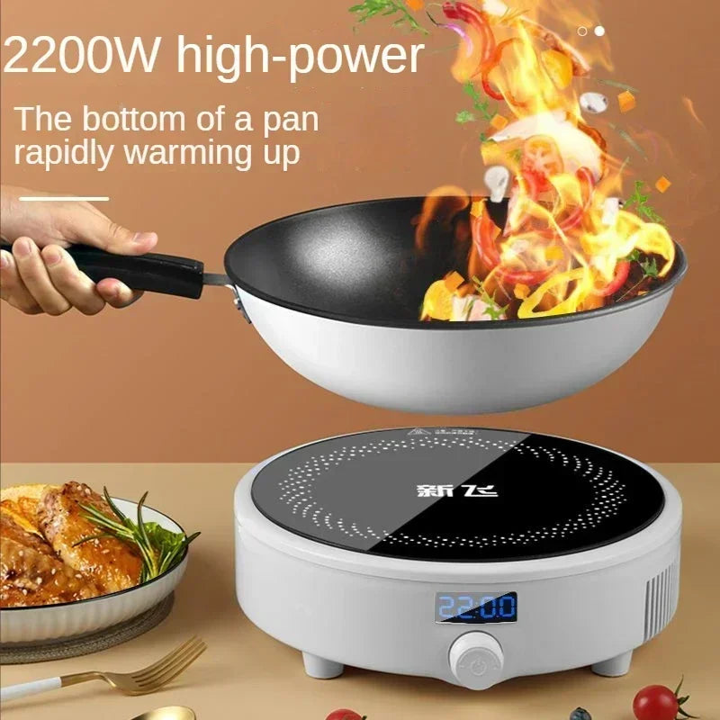 Fogão de indução inteligente CHCYUS de 2200W com display digital e design moderno