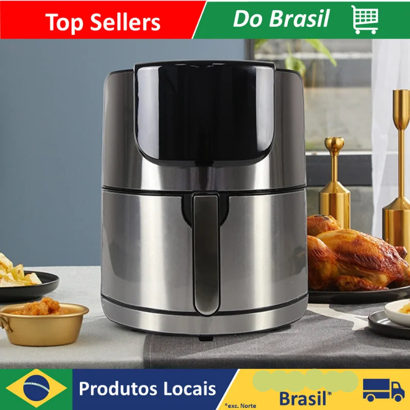 Fritadeira Air Fryer 5L 1400W da DAFU-Brasil com design moderno e capacidade ideal para preparar refeições saudáveis