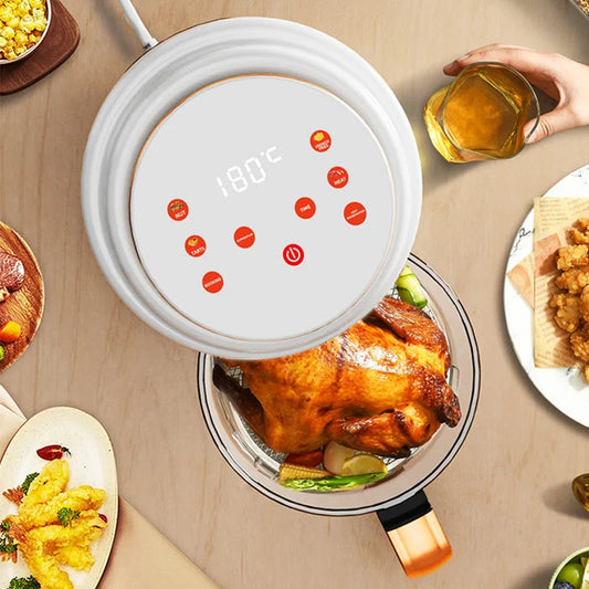 Fritadeira elétrica BALASHOV com tela LED, ideal para preparar pratos saudáveis e crocantes.