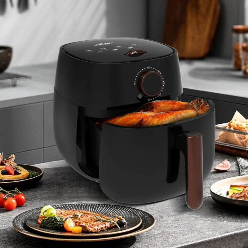 Fritadeira de ar 4L 1400W da DAFU-Brasil com funções para cozinhar alimentos saudáveis e saborosos