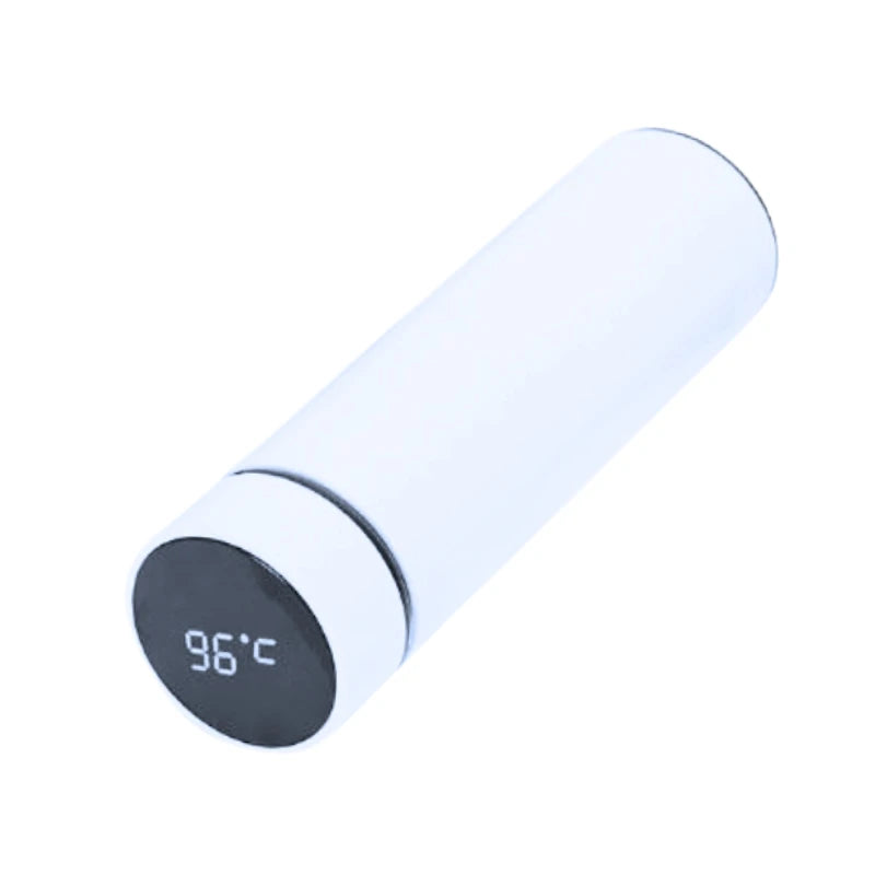 Garrafa inox sensor temperatura elegante e moderna com display digital mostrando a temperatura atual