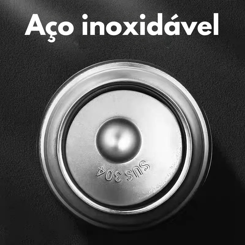 Garrafa térmica 500ml em aço inoxidável com xícaras para bebidas quentes e frias