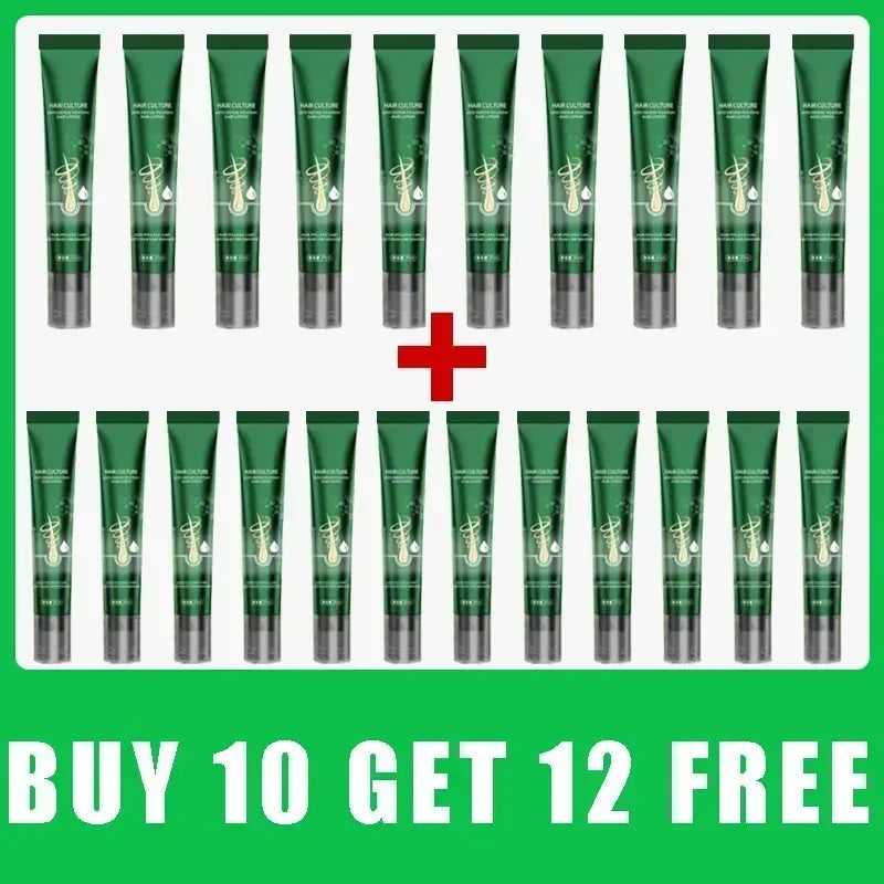 Conjunto de 12 tubos do produto reparador capilar HAIR CULTURE para cabelos saudáveis e brilhantes