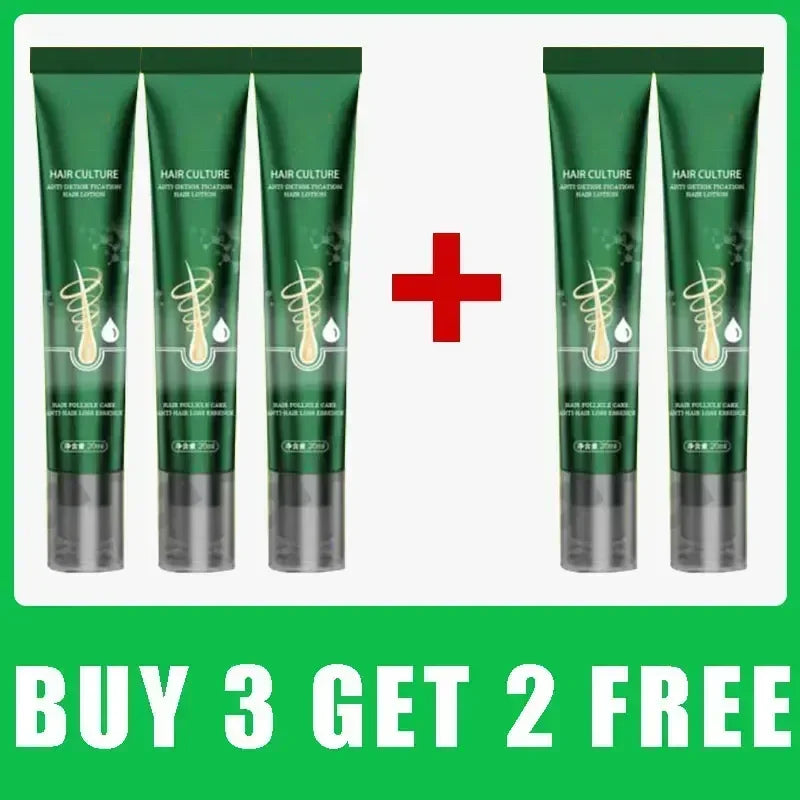 Conjunto de cinco tubos do produto reparador capilar HAIR CULTURE para tratamento dos cabelos danificados