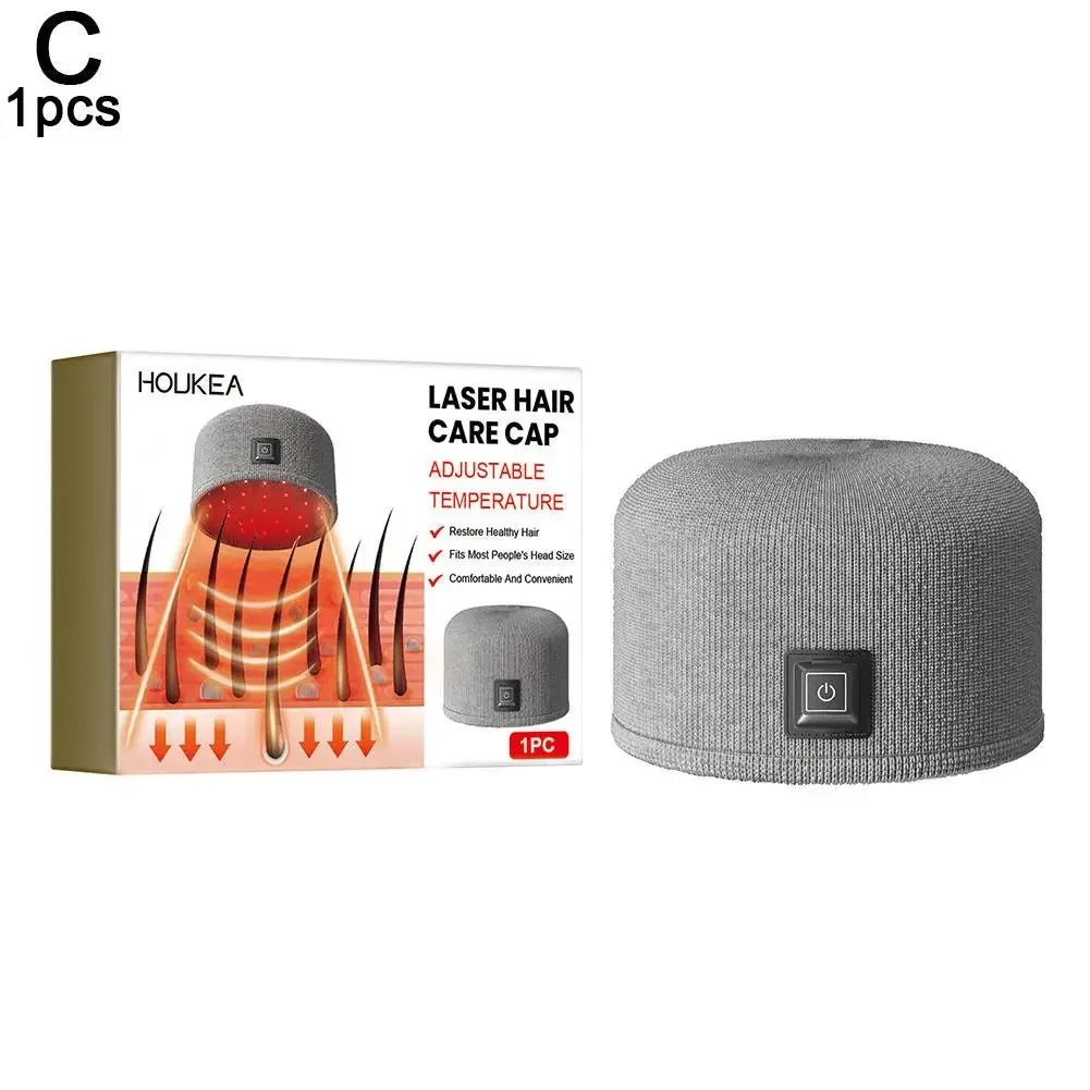 Chapéu a laser para tratamento capilar infravermelho com temperatura ajustável, ideal para cuidados com o cabelo