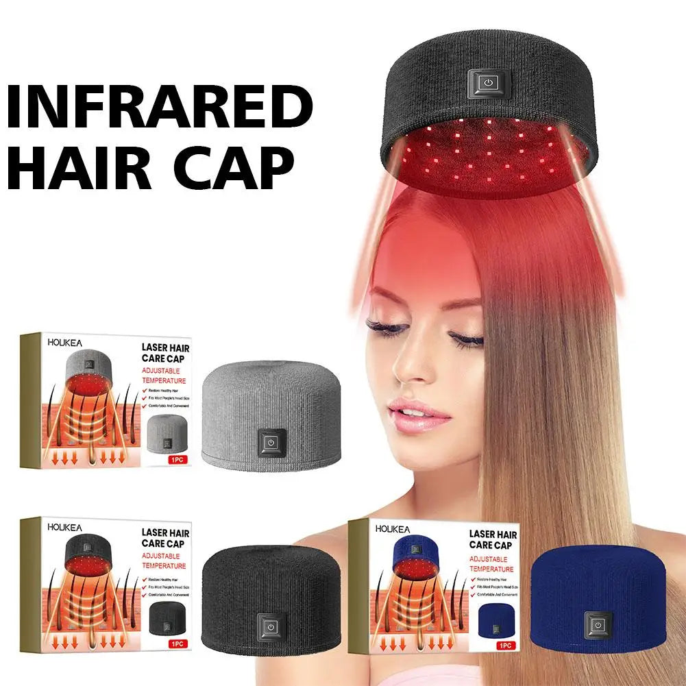 Chapéu a laser para tratamento capilar infravermelho com design moderno e eficaz para melhorar a saúde do cabelo