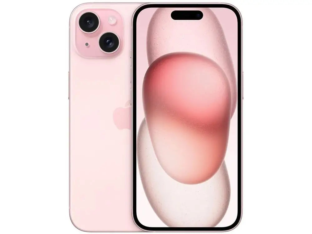 iPhone 15 128GB rosa, com design elegante e tela de alta definição, ideal para quem busca tecnologia de ponta