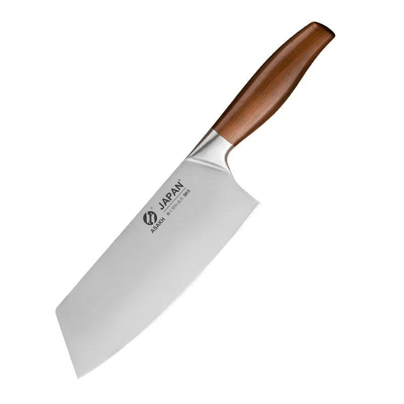 Faca de chef profissional da NOENNAME_NULL com lâmina de aço e cabo de madeira elegante