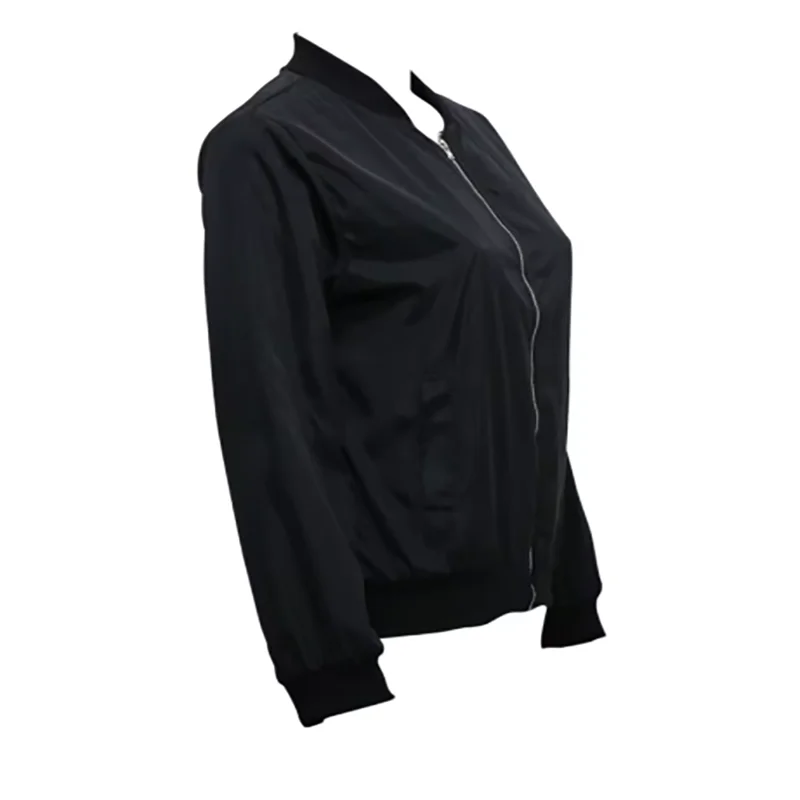 Jaqueta feminina casual outono inverno VEITCHE na cor preta, com design elegante e confortável