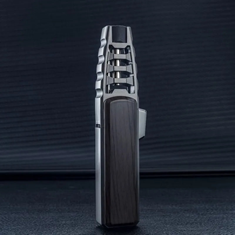 Tocha de fogo para cozinha JOBON com design elegante em aço inox e madeira para culinária profissional