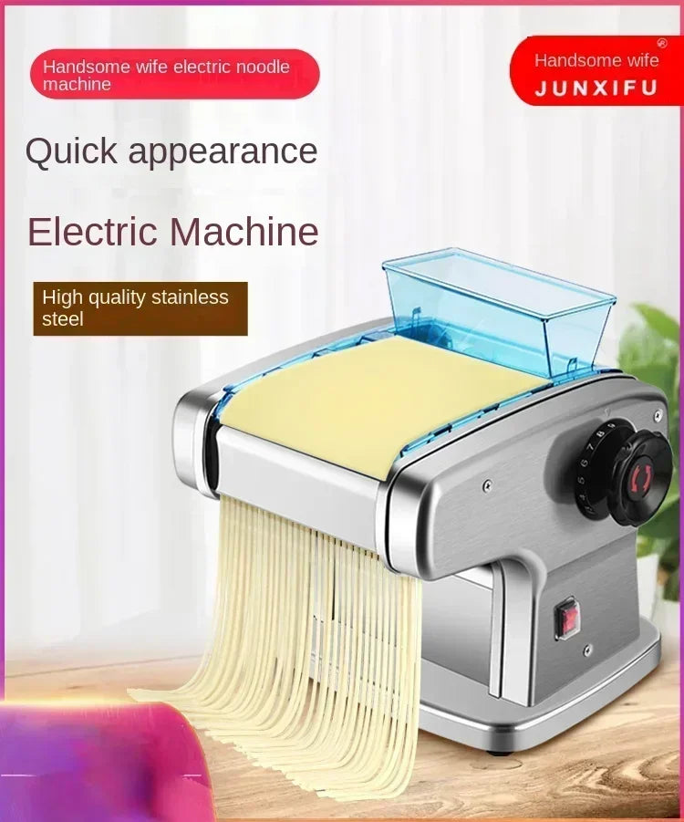 Máquina elétrica de fazer macarrão HAOYUNMA com rolamento multifuncional de inox para massa perfeita