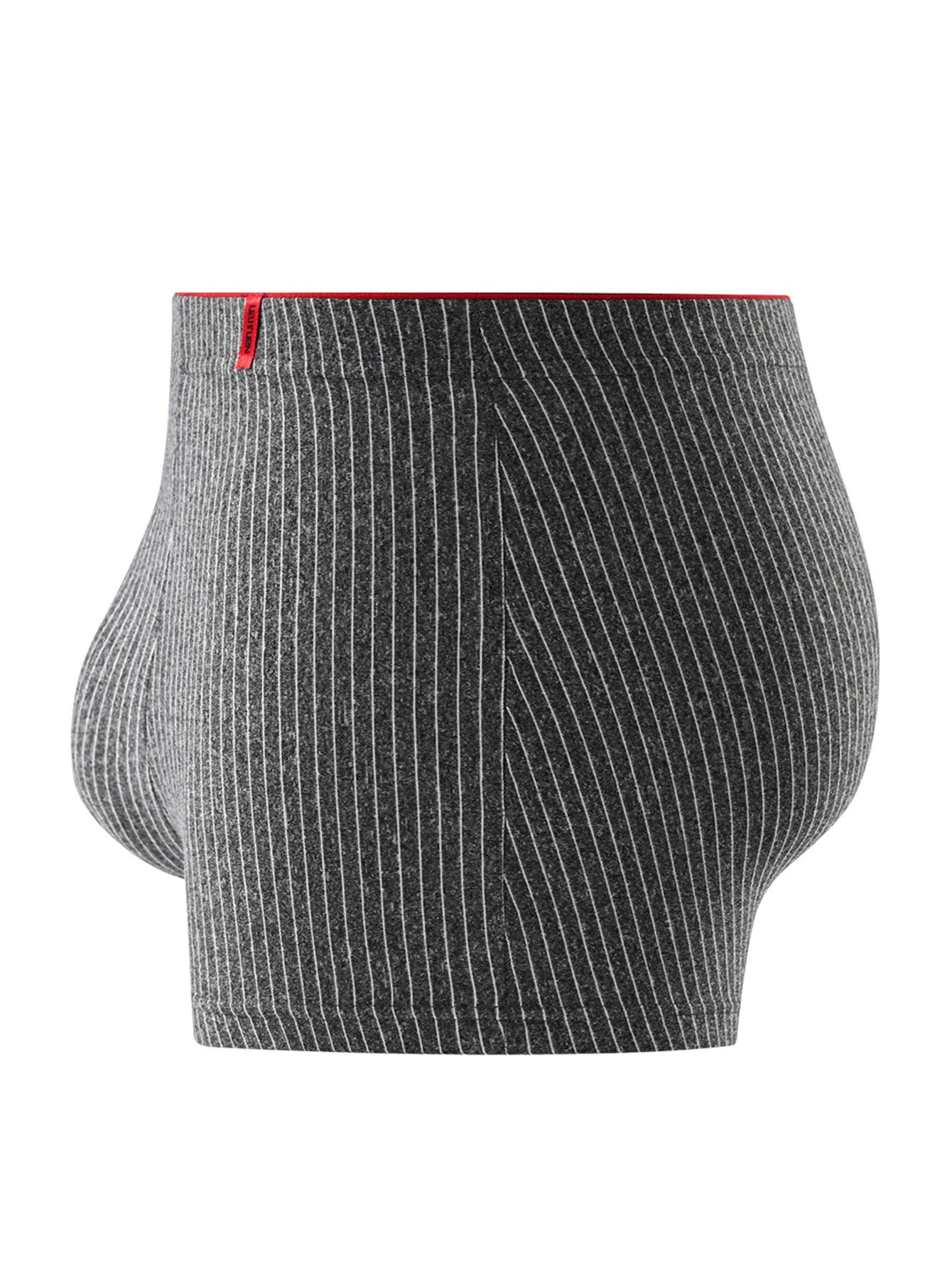 Kit de cuecas masculinas macias cinza listradas com cós confortável para uso diário