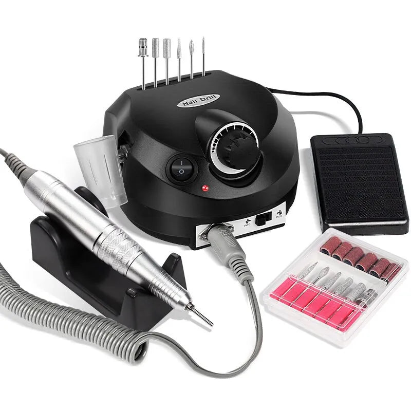 Máquina elétrica de lixar unhas LIMEGIRL com acessórios do kit de pedicure completo para unhas perfeitas
