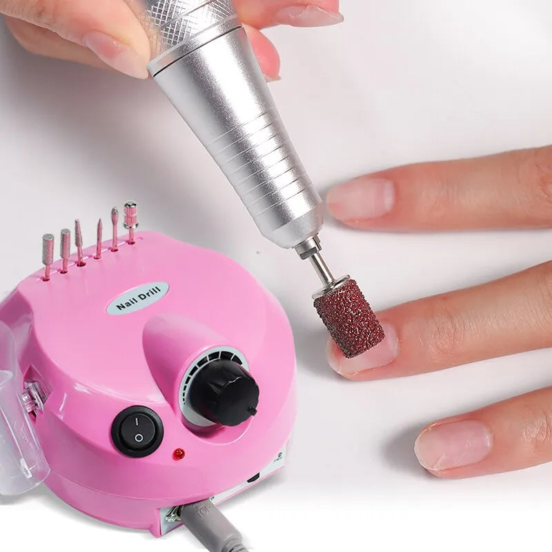 Máquina elétrica de lixar unhas LIMEGIRL com acessórios para kit de pedicure completo