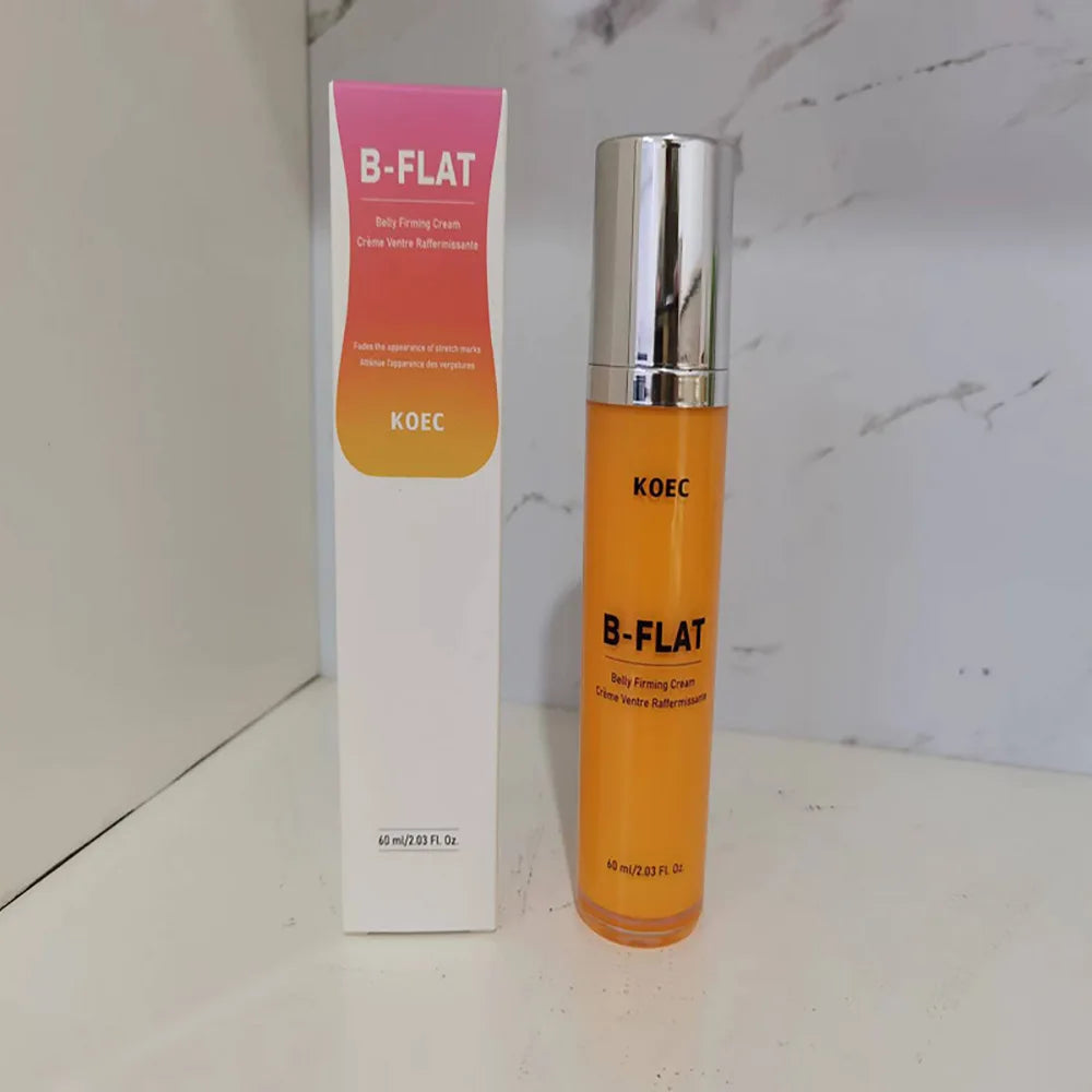 Creme anti estrias BISUTANG B-FLAT para estrias na barriga em embalagem moderna e atraente