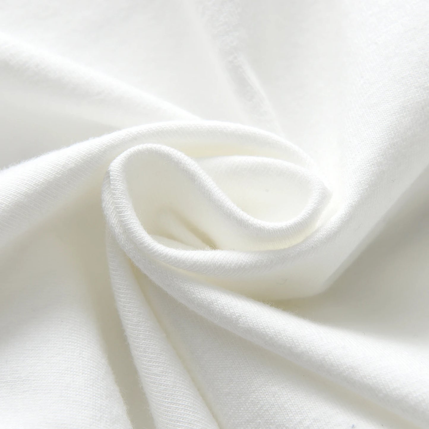 Tecido branco macio algodão com textura em malha para conjunto camiseta manga curta e bermuda menino KUKITTY