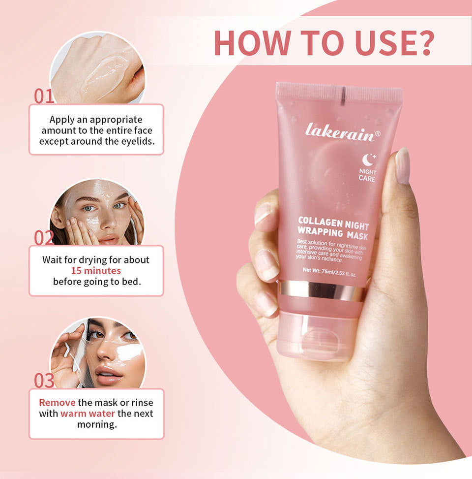 Creme noturno para pele facial com colágeno VERONNI para tratamento e hidratação intensa