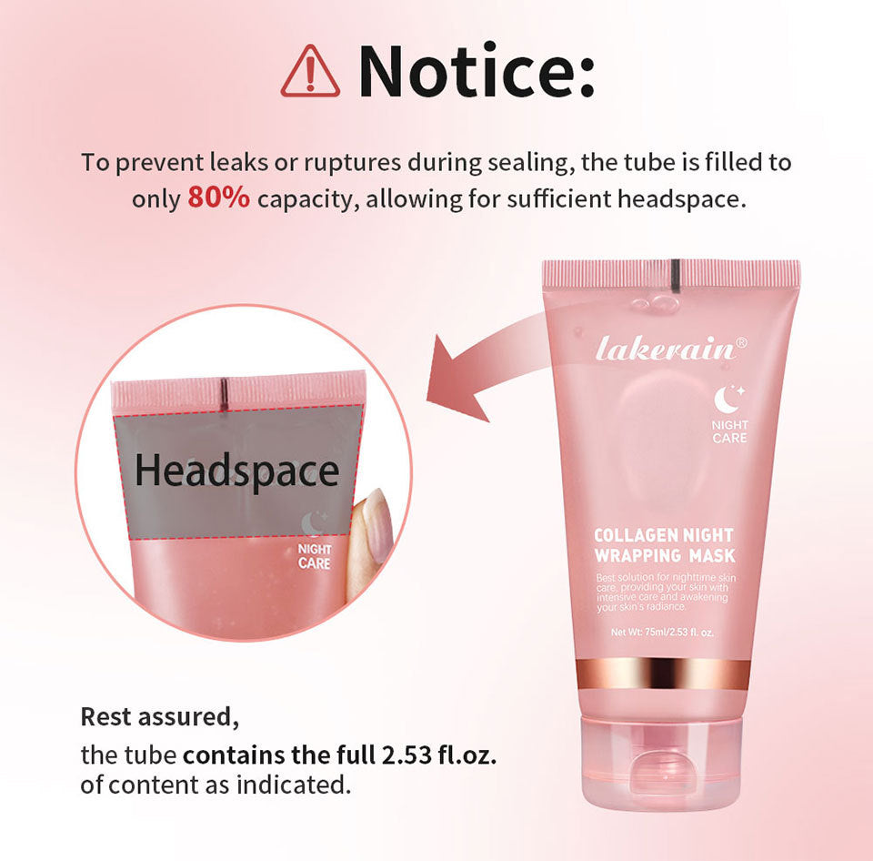 Creme noturno para pele facial com colágeno VERONNI em embalagem rosa translúcida com tampa transparente