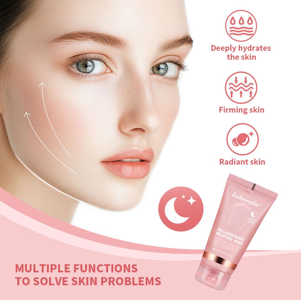 Creme noturno para pele facial com colágeno VERONNI mostrando hidratação, firmeza e brilho na pele