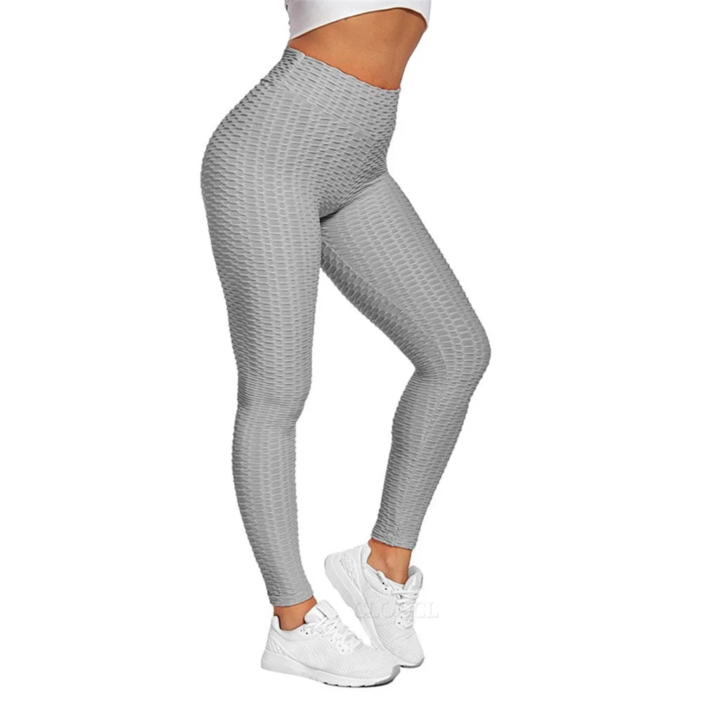 Calça feminina cinza legging push up treino, ideal para atividades físicas confortáveis e estilosas