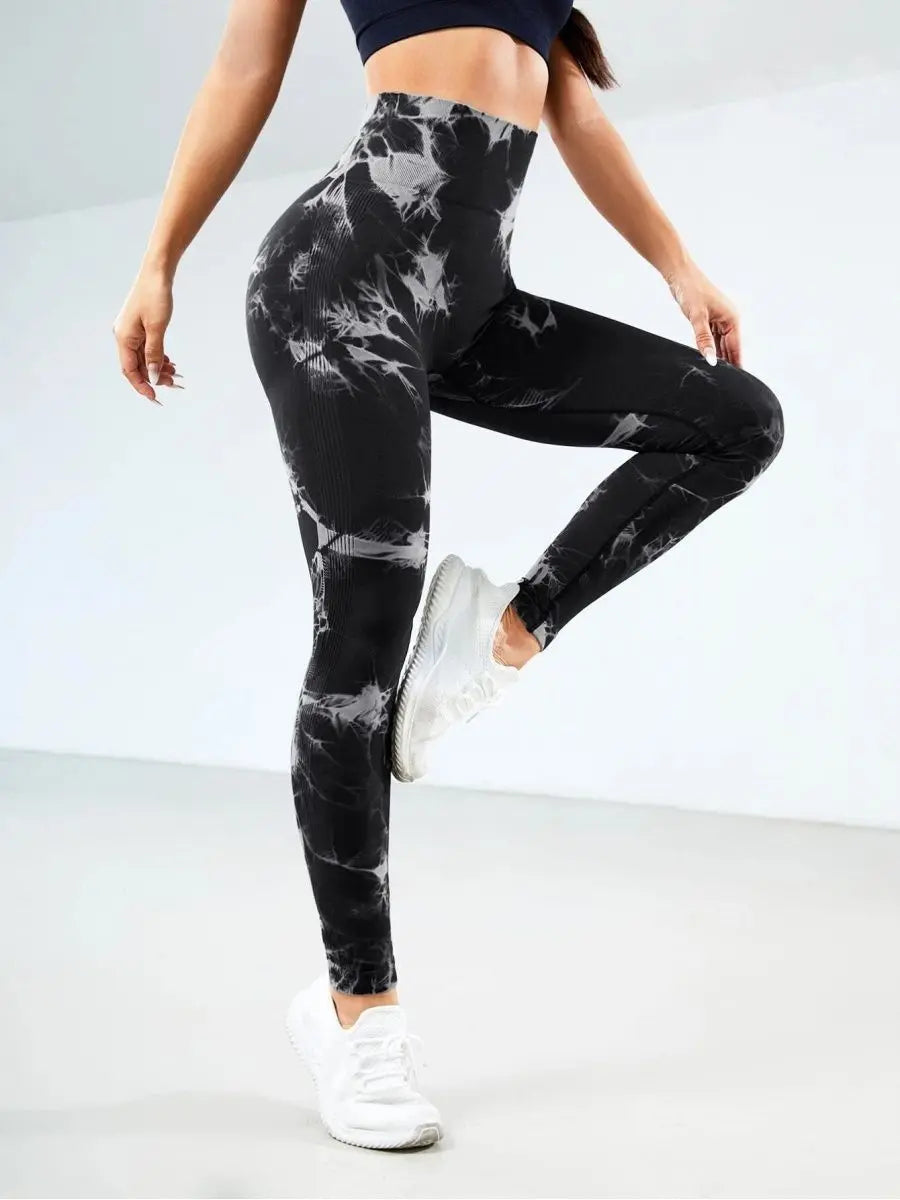 Leggings femininas tie dye da BOTEE SHARK, estilo moderno e confortável para treinos e uso diário