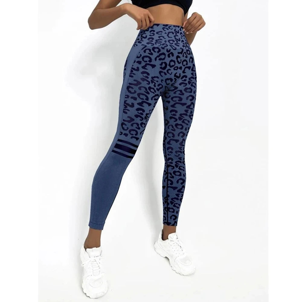 Calça feminina CEODOGG com estampa de onça, ideal para exercícios e leggings para yoga feminina