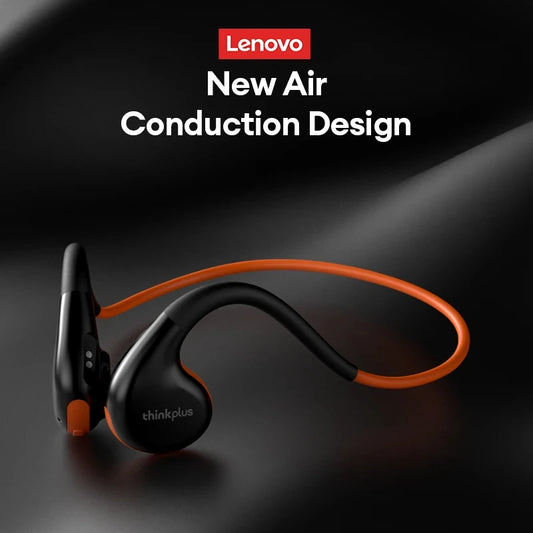Fone de ouvido Lenovo X7 com design de condução aérea e conforto ergonômico.