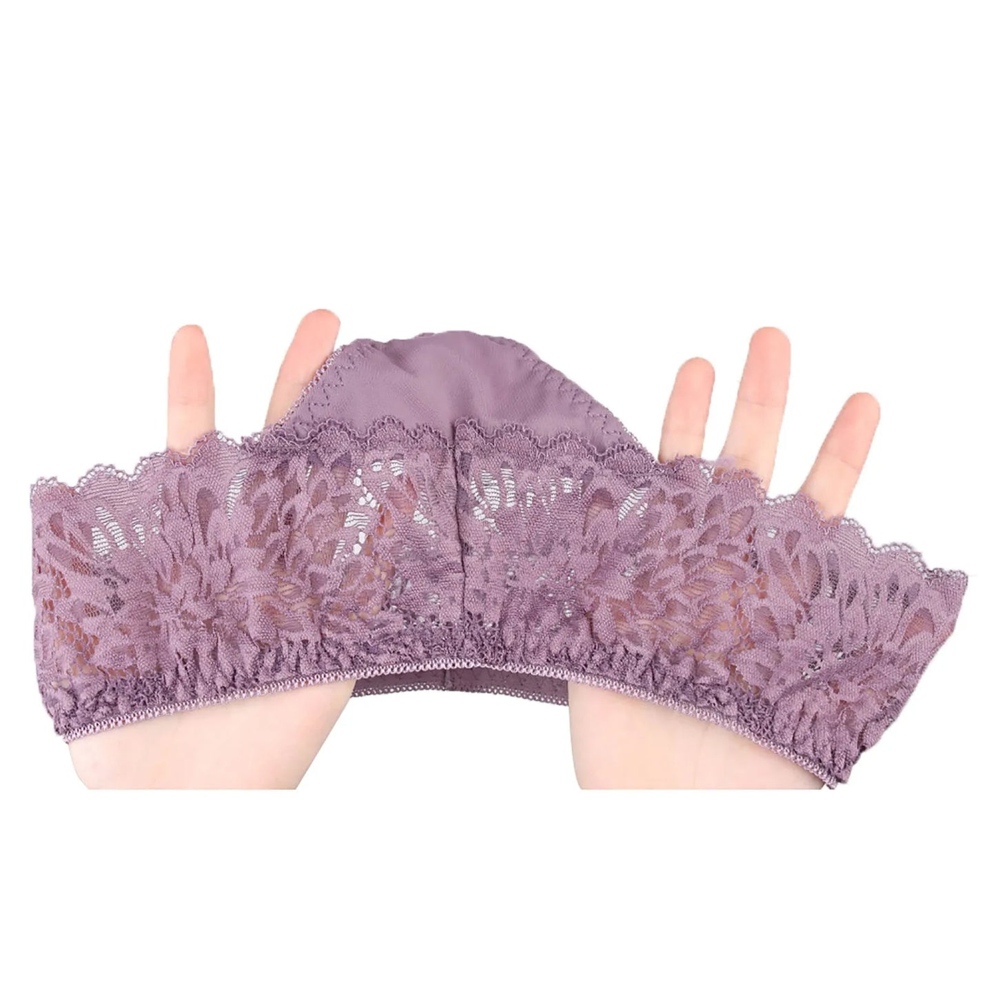 Sutiã ZOMAXIUJEE em tom lavanda com detalhes em renda, ideal para lingerie feminina renda.