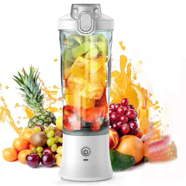 Mini liquidificador pessoal smoothie da PLUZZ com frutas frescas misturadas para bebidas saudáveis