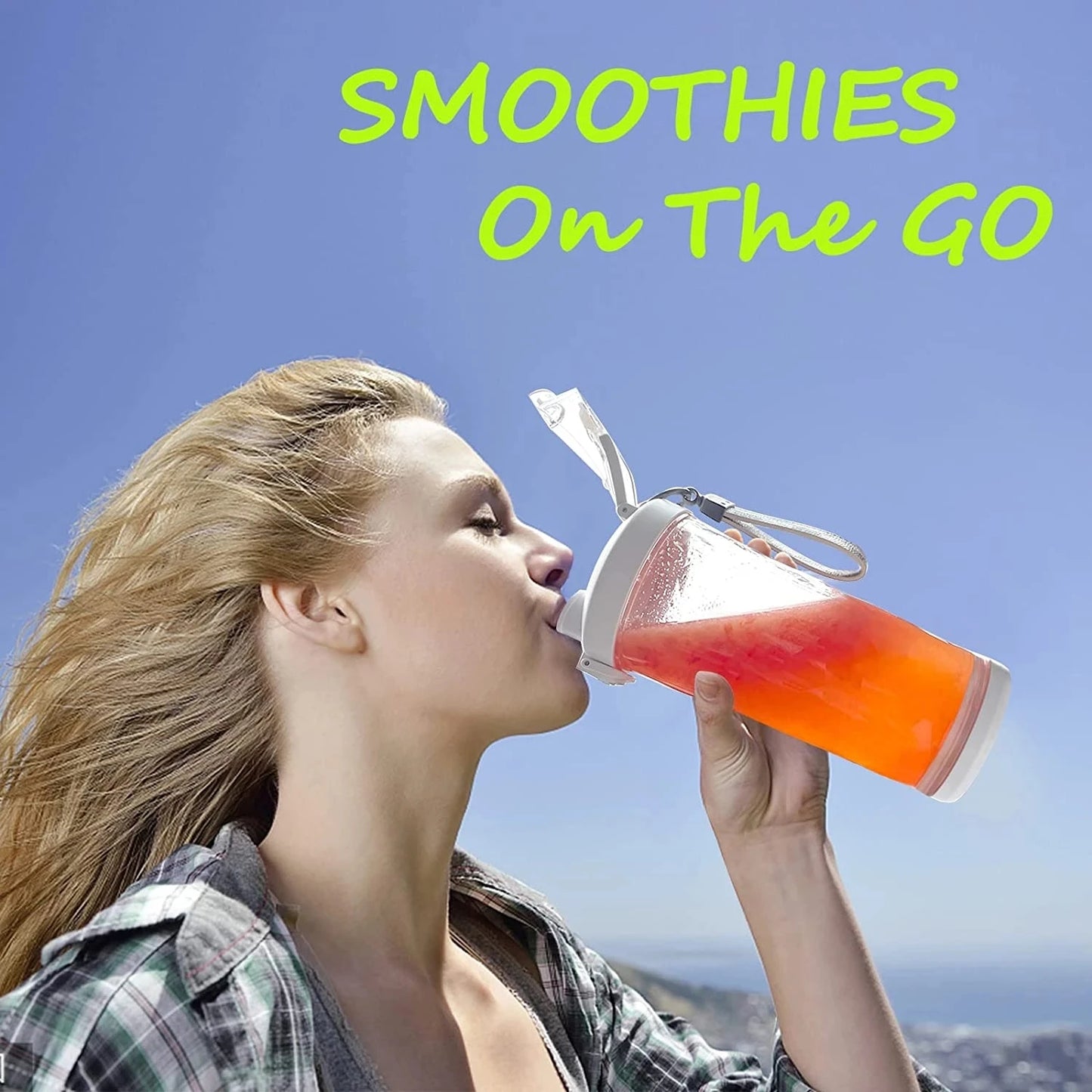 Mini liquidificador pessoal smoothie da PLUZZ ideal para preparar smoothies rápidos e práticos em qualquer lugar