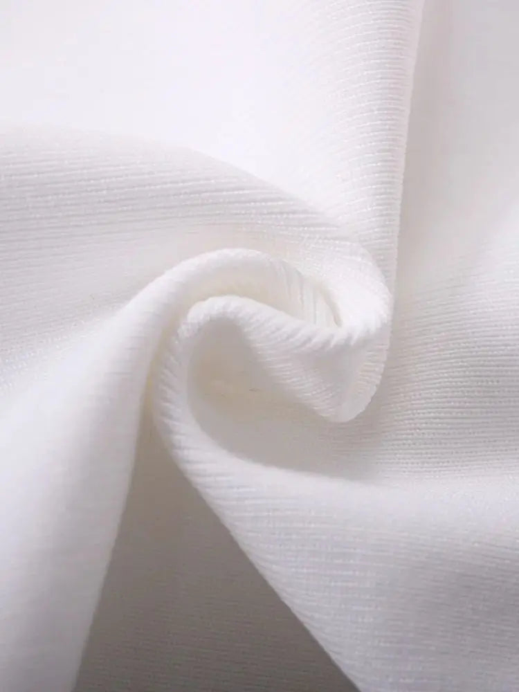 Tecido macio e elegante para vestido de noite feminino luxo da BEAUKEY em branco clássico