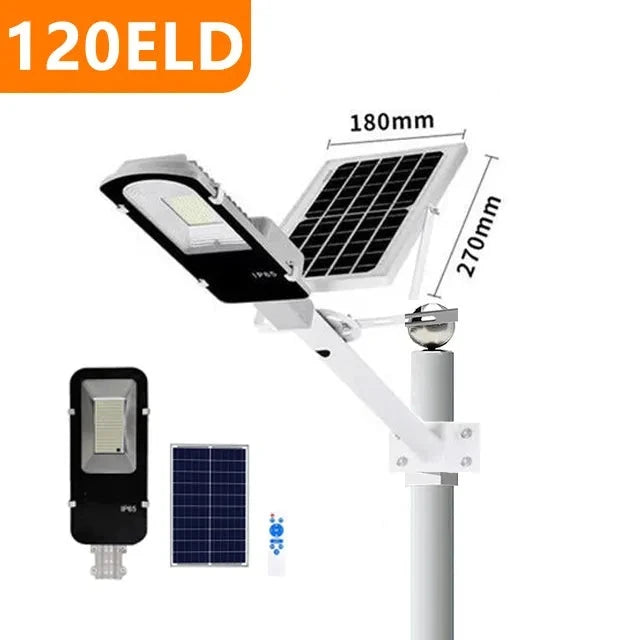 Luminária solar externa YQCHEZI com painel solar e controle remoto, luz solar externa poderosa