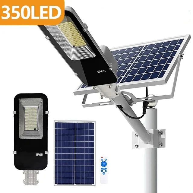 Luminária solar externa da YQCHEZI com luz solar externa poderosa e painel solar de 350 LEDs